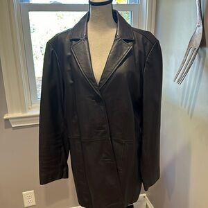 Worthington chocolate brown lambkin jacket, XL